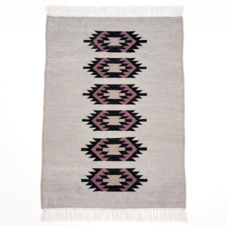 Handmade Wool Multicolor Vintage Dhurrie For Living Room